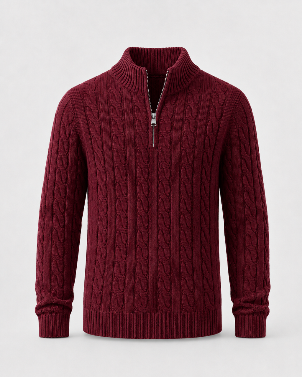 Dylan | Refined Cable Knit Quarter-Zip Mens Knit Jumper