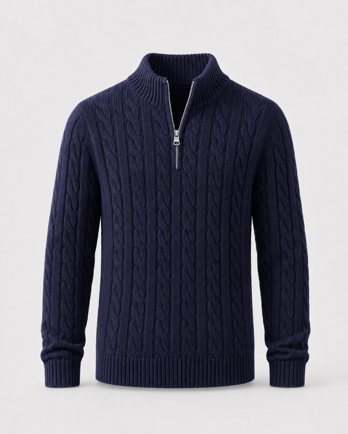 Dylan | Refined Cable Knit Quarter-Zip Mens Knit Jumper