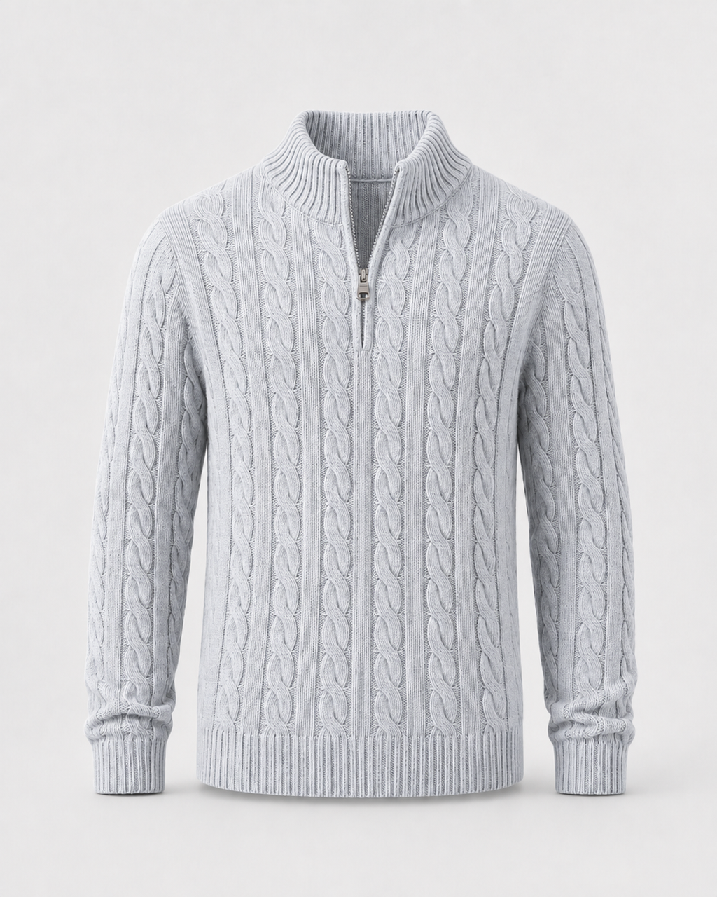 Dylan | Refined Cable Knit Quarter-Zip Mens Knit Jumper