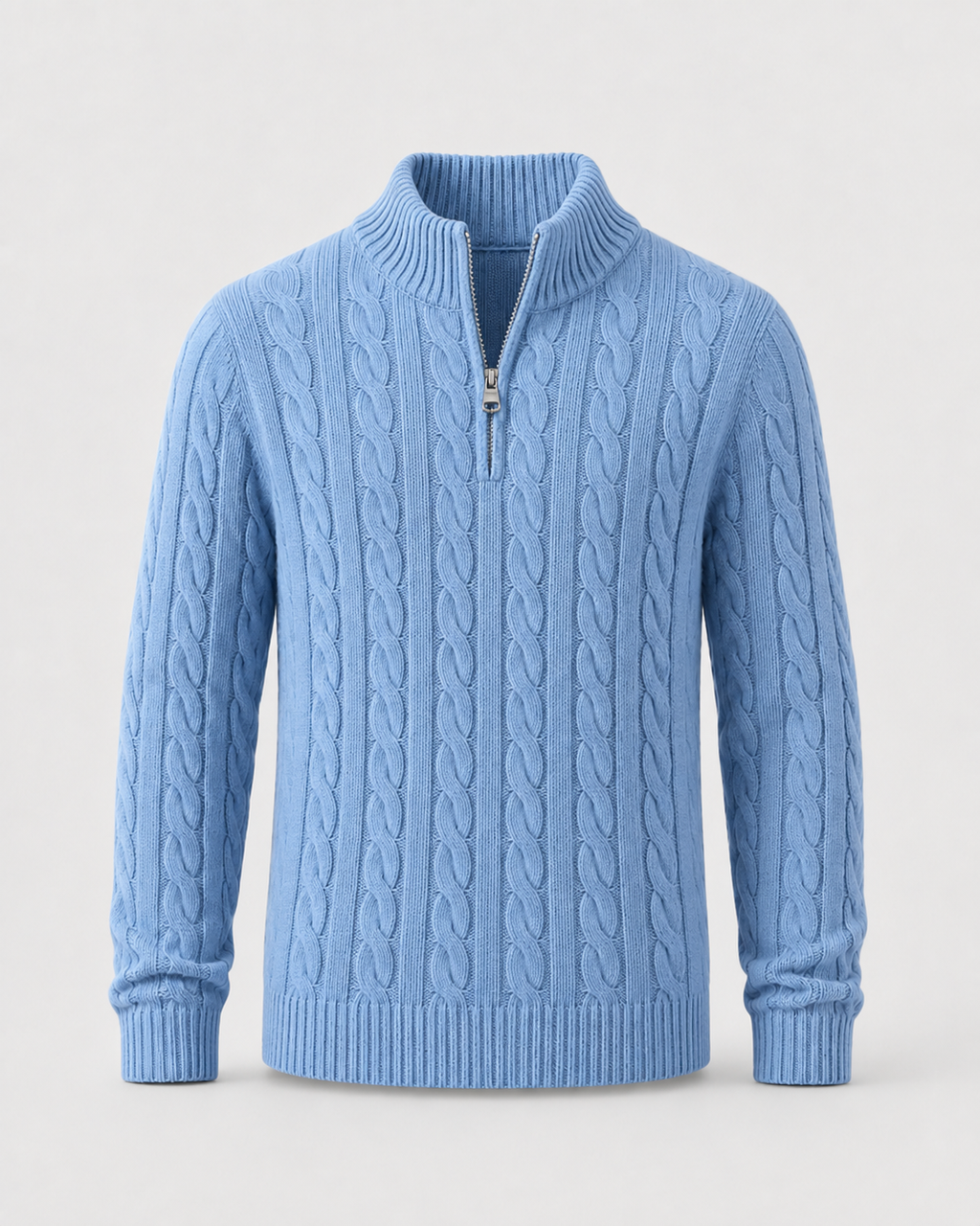 Dylan | Refined Cable Knit Quarter-Zip Mens Knit Jumper