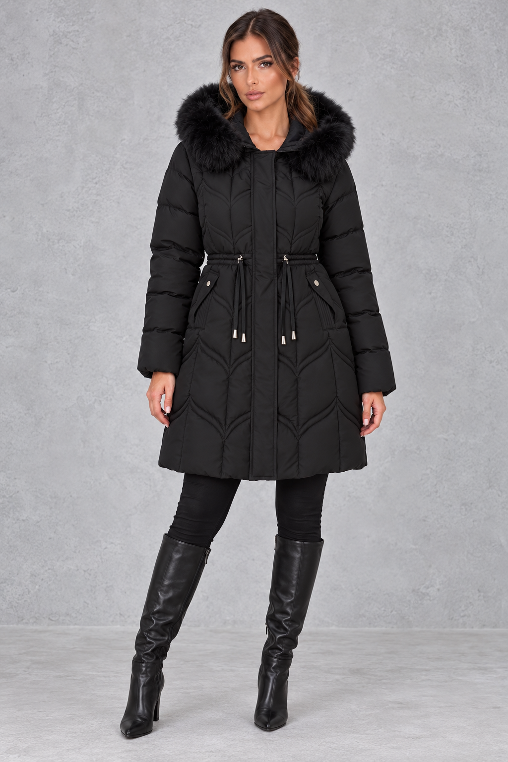 Eden | Cosy Hooded Quilted Fur Coats for Women