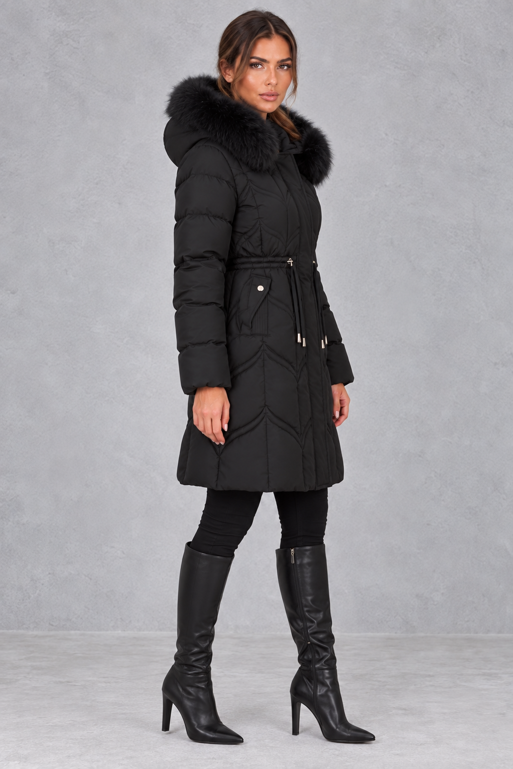 Eden | Cosy Hooded Quilted Fur Coats for Women