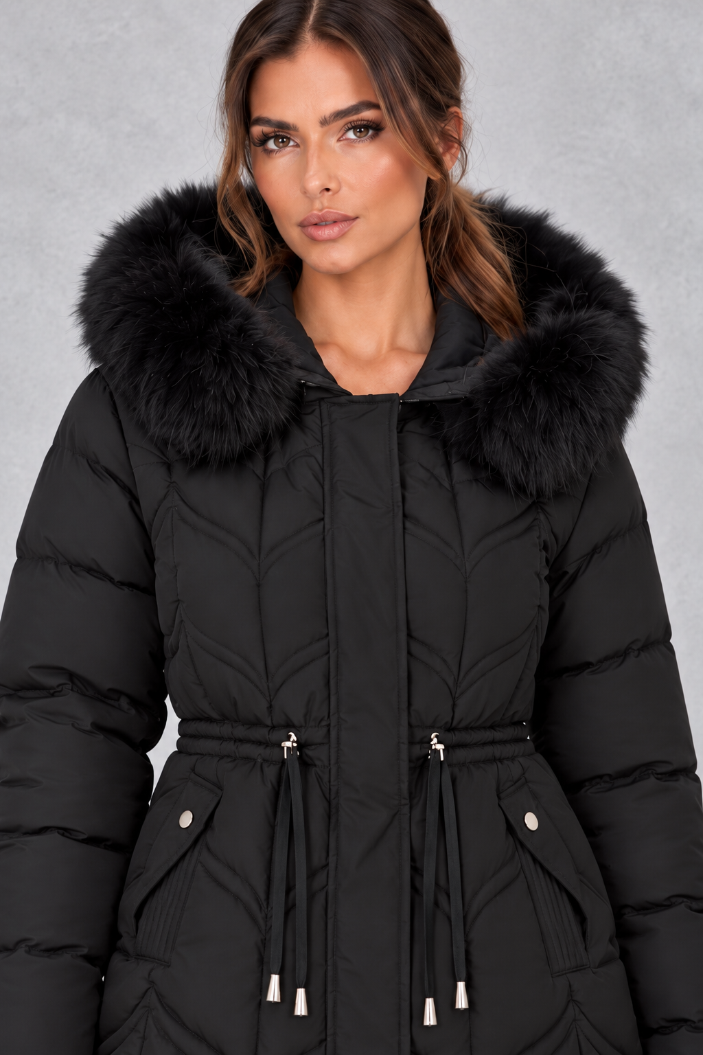 Eden | Cosy Hooded Quilted Fur Coats for Women