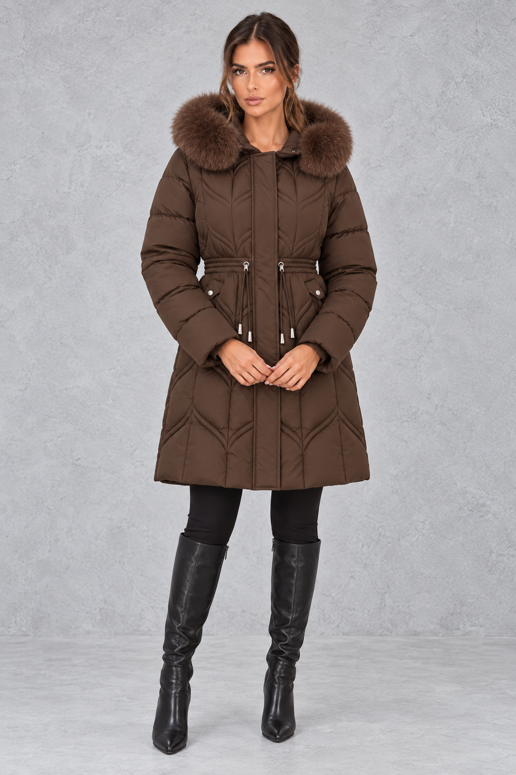 Eden | Cosy Hooded Quilted Fur Coats for Women