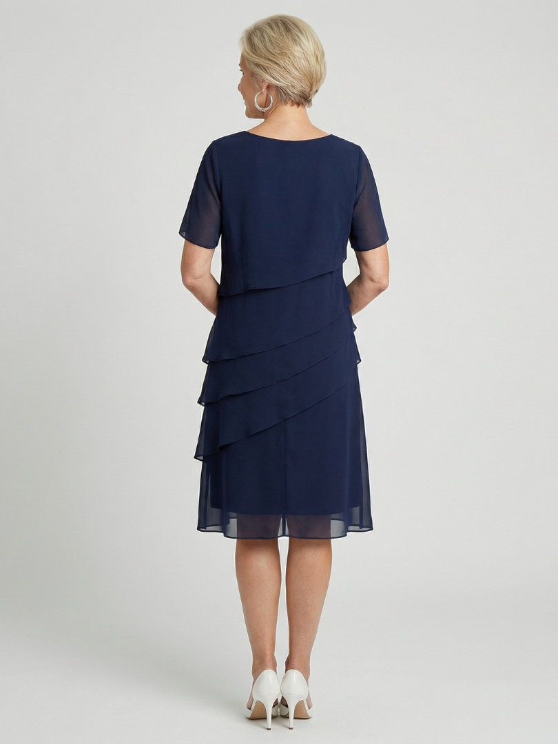 Eden | Cosy Tiered Flutter Sleeve Christmas Dress