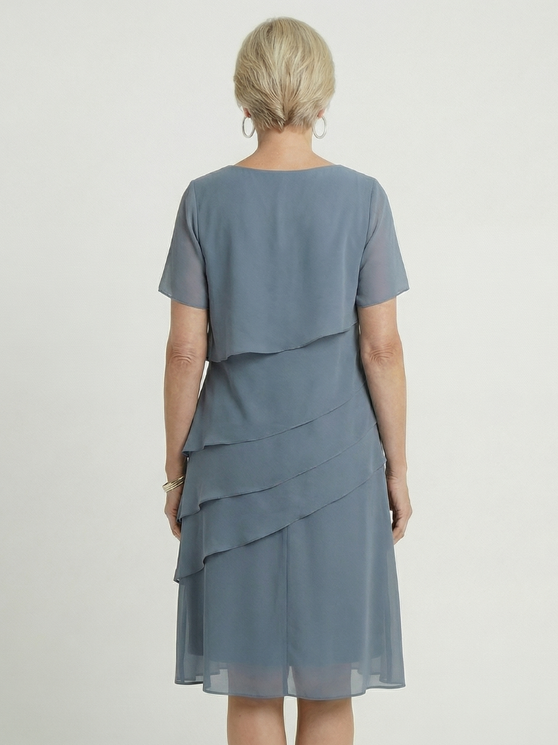Eden | Cosy Tiered Flutter Sleeve Christmas Dress