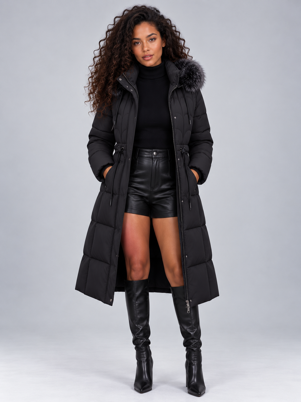 Eden | Timeless Longline Hooded Puffer Jacket Women