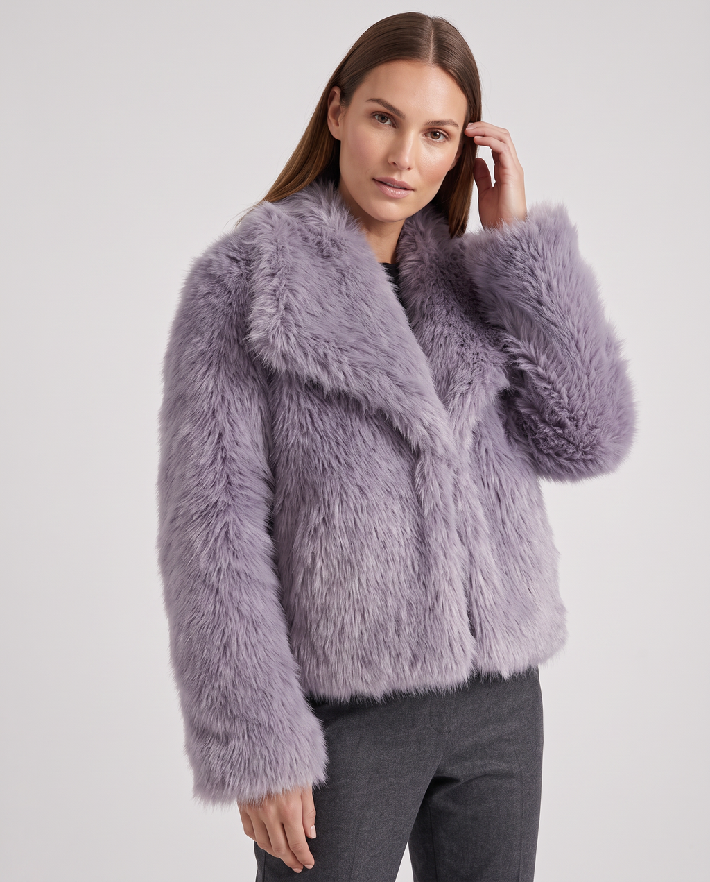 Eden | Timeless Shaggy Collared Faux Fur Coat