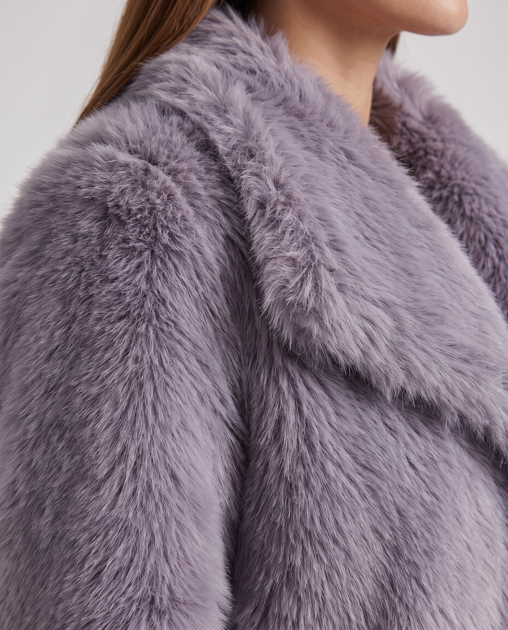 Eden | Timeless Shaggy Collared Faux Fur Coat