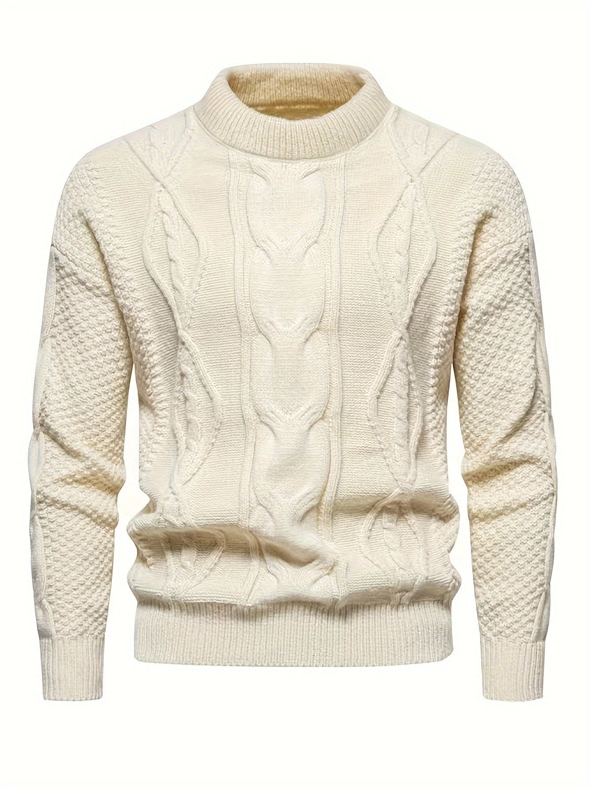 Edward | Cable Pattern Crew Neck Mens Knit Jumper