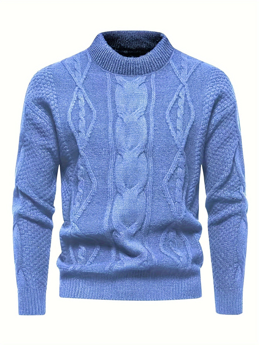 Edward | Cable Pattern Crew Neck Mens Knit Jumper