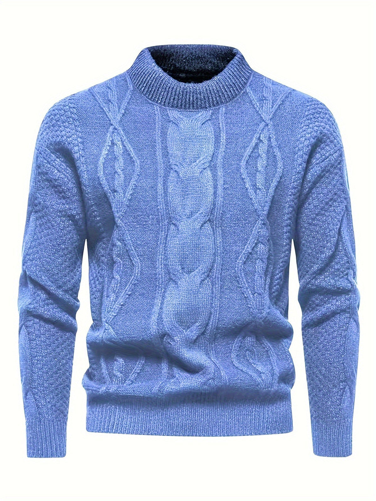 Edward | Cable Pattern Crew Neck Mens Knit Jumper