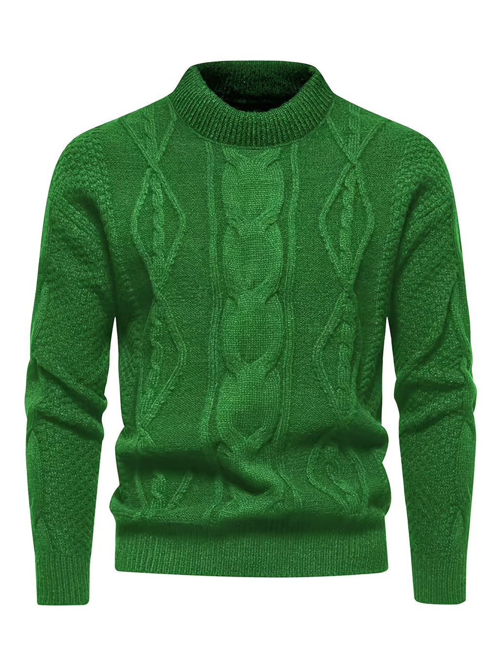 Edward | Cable Pattern Crew Neck Mens Knit Jumper