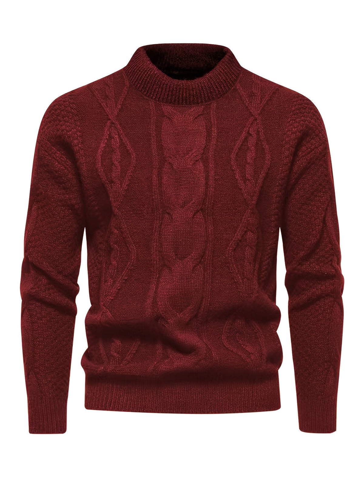 Edward | Cable Pattern Crew Neck Mens Knit Jumper