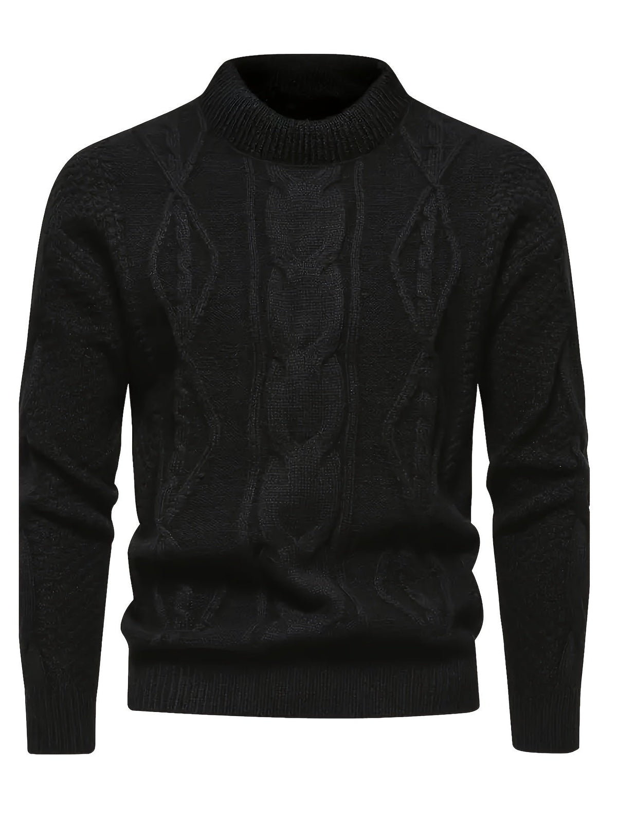 Edward | Cable Pattern Crew Neck Mens Knit Jumper