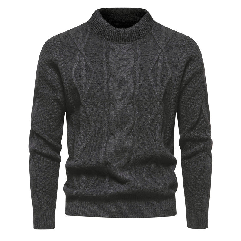 Edward | Cable Pattern Crew Neck Mens Knit Jumper