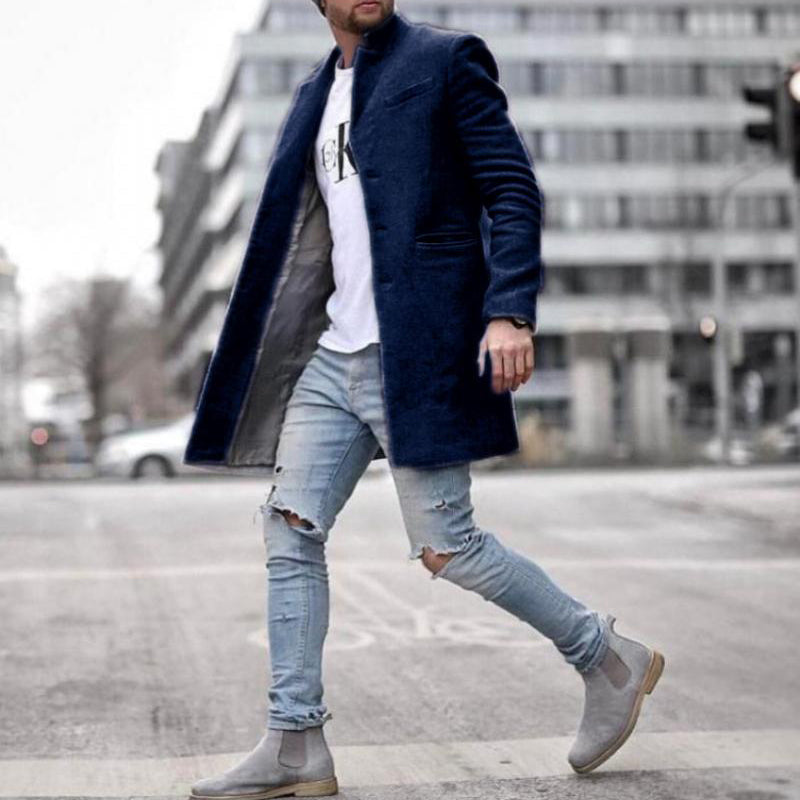 Edward | Elegant Tailored Long Mens Overcoat