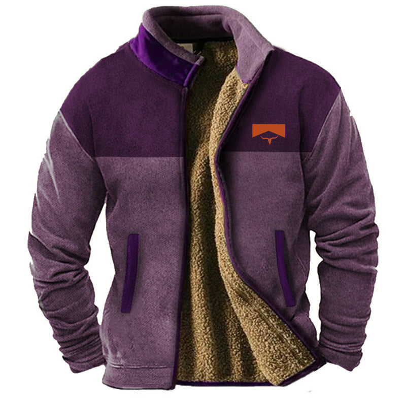 Edward | Full Zip Stand Collar Mens Fleece Jacket