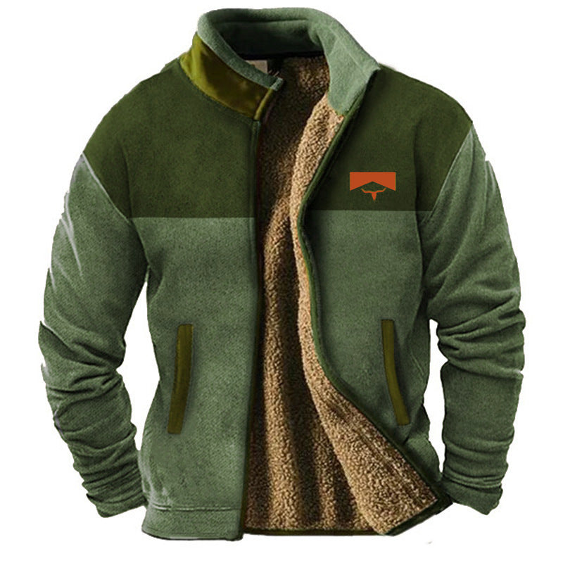Edward | Full Zip Stand Collar Mens Fleece Jacket