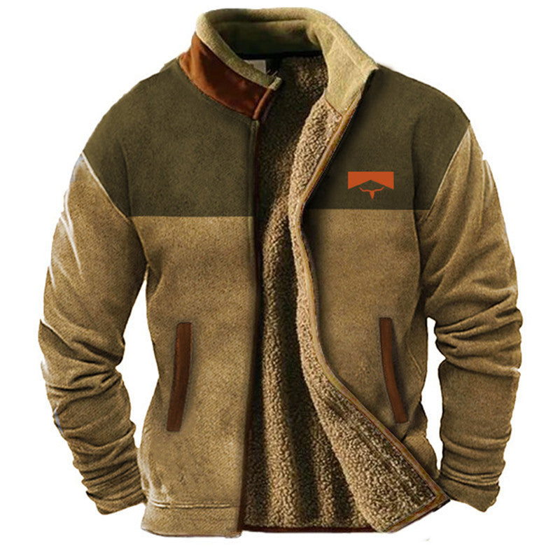 Edward | Full Zip Stand Collar Mens Fleece Jacket