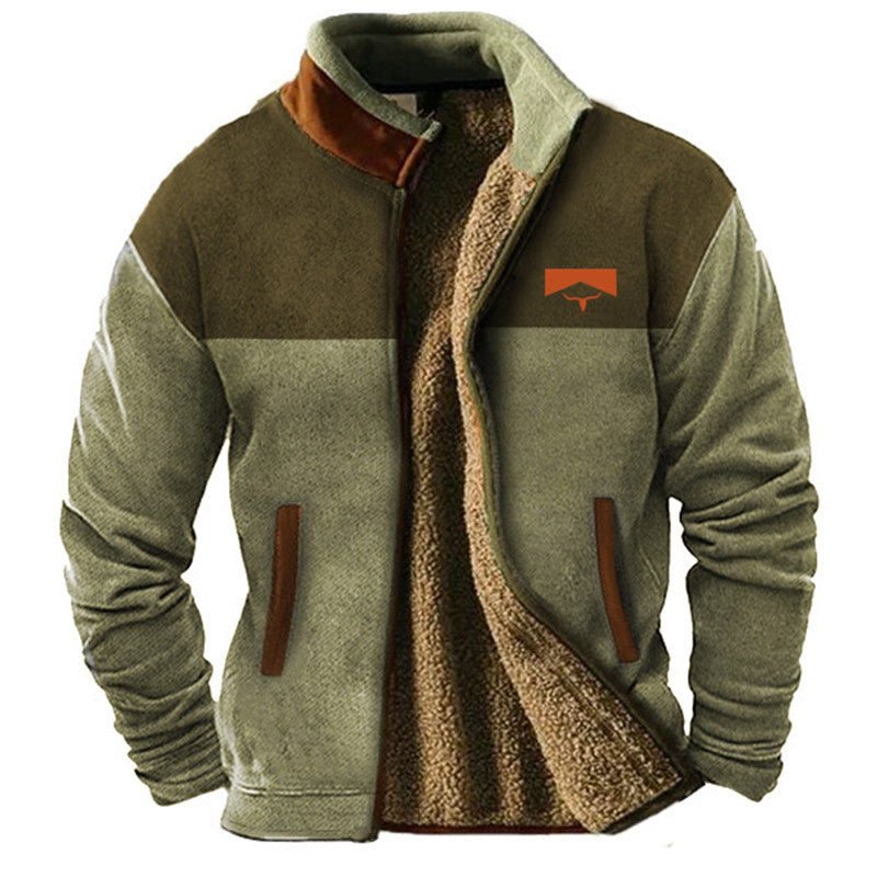 Edward | Full Zip Stand Collar Mens Fleece Jacket