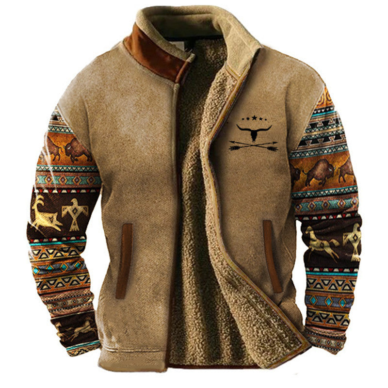 Edward | Full Zip Stand Collar Mens Fleece Jacket