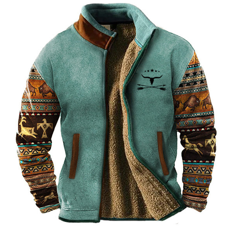 Edward | Full Zip Stand Collar Mens Fleece Jacket