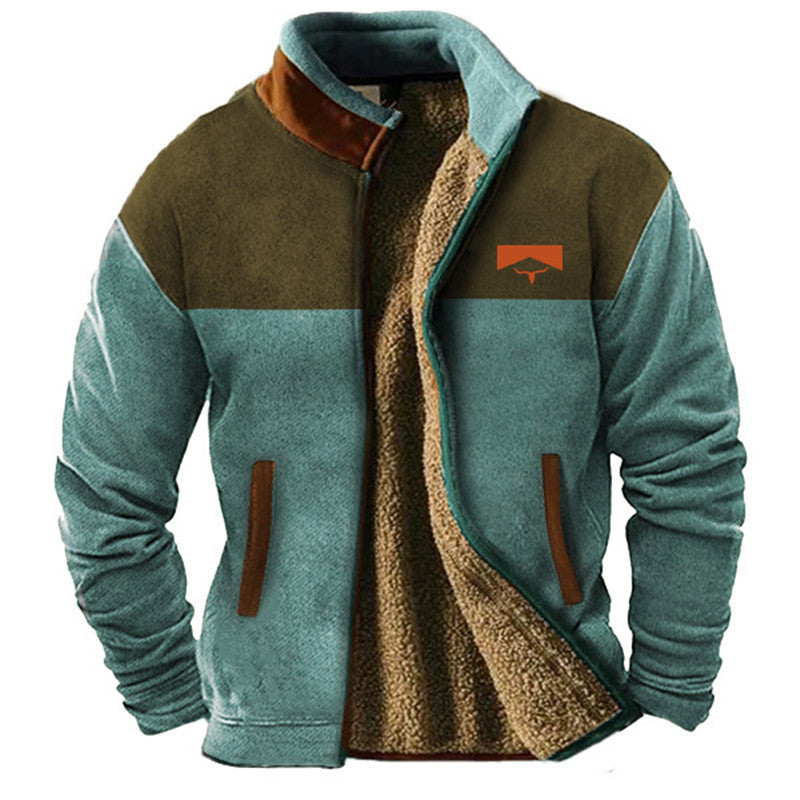 Edward | Full Zip Stand Collar Mens Fleece Jacket