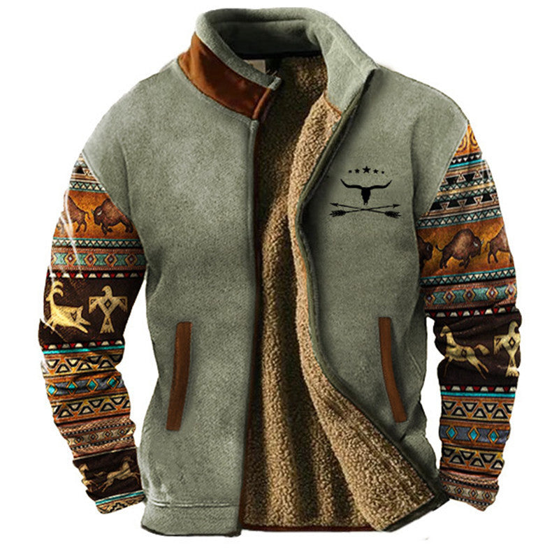 Edward | Full Zip Stand Collar Mens Fleece Jacket