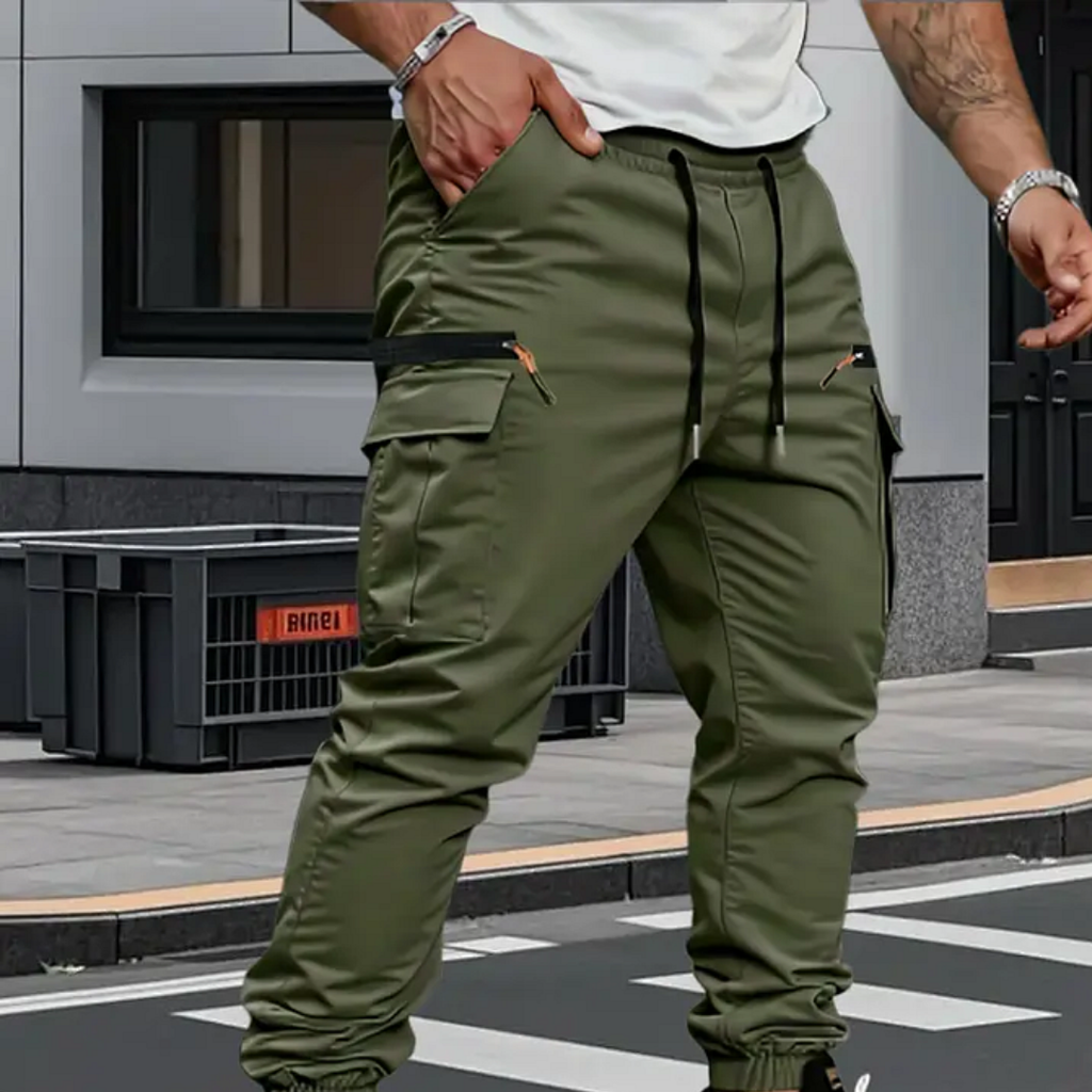 Edward | Relaxed Tapered Cargo Trousers with Multi Pocket Design