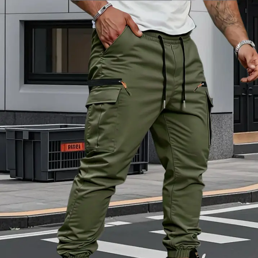Edward | Relaxed Tapered Cargo Trousers with Multi Pocket Design