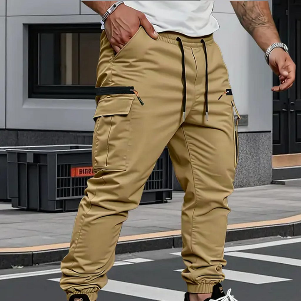 Edward | Relaxed Tapered Cargo Trousers with Multi Pocket Design