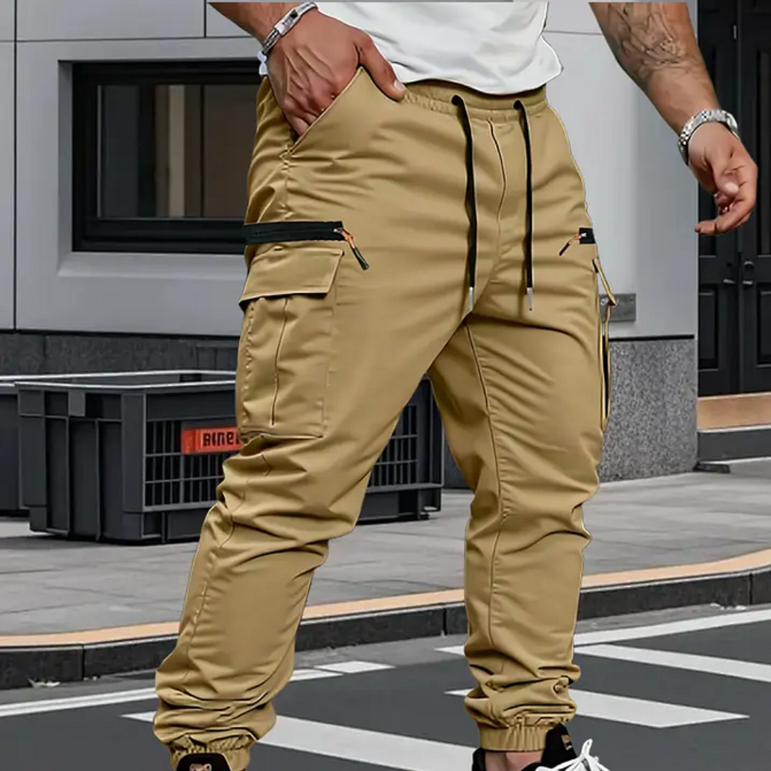 Edward | Relaxed Tapered Cargo Trousers with Multi Pocket Design
