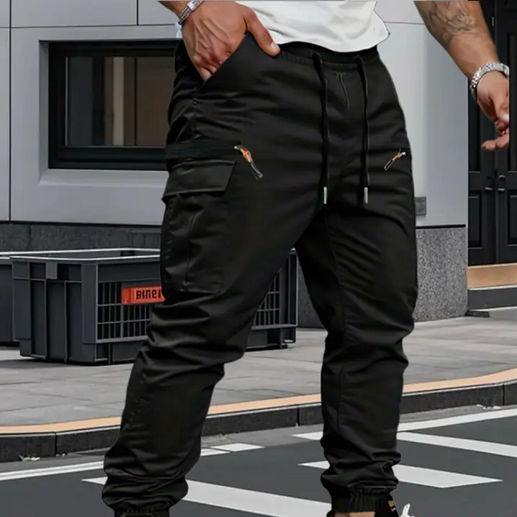Edward | Relaxed Tapered Cargo Trousers with Multi Pocket Design