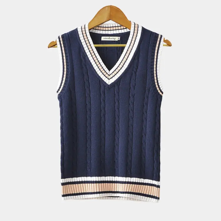 Edward | Sleeveless V-Neck Mens Knit Jumper