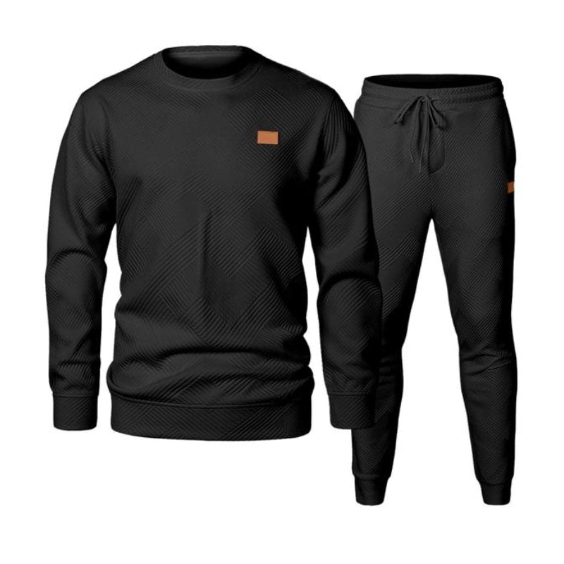 Edward | Textured Two-Piece Tracksuit with Drawstring Joggers