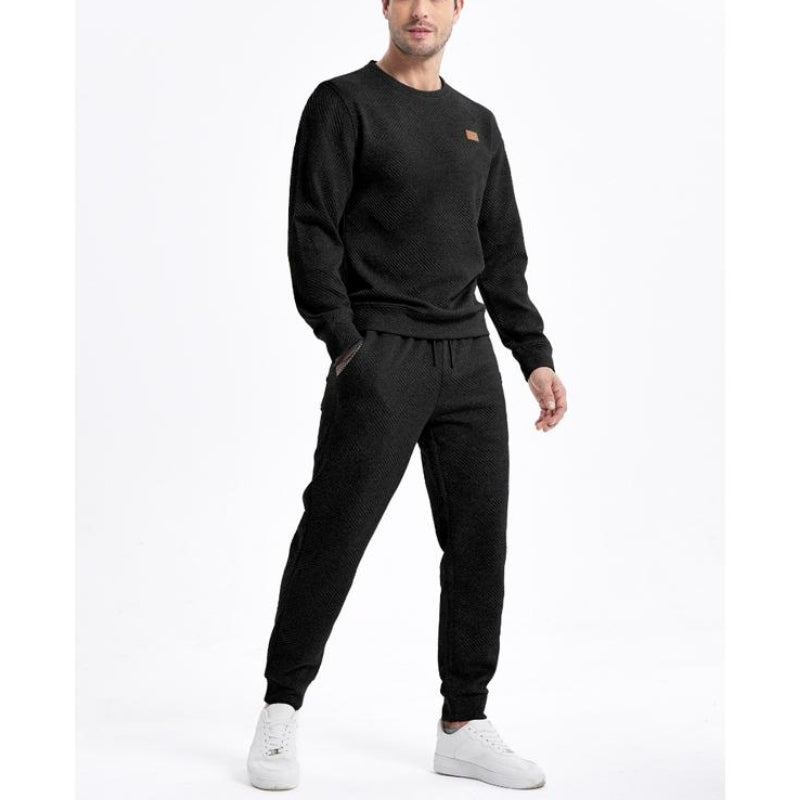 Edward | Textured Two-Piece Tracksuit with Drawstring Joggers