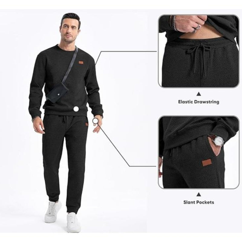 Edward | Textured Two-Piece Tracksuit with Drawstring Joggers