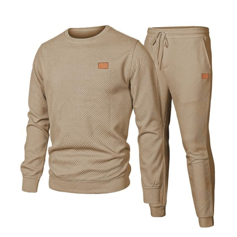 Edward | Textured Two-Piece Tracksuit with Drawstring Joggers