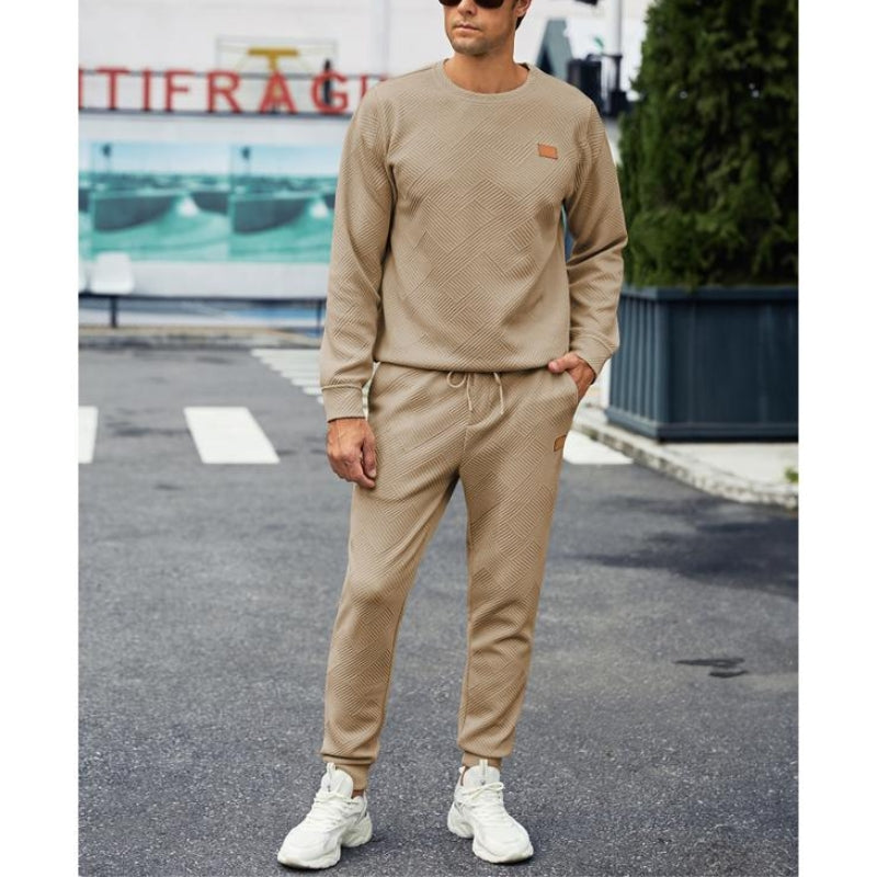 Edward | Textured Two-Piece Tracksuit with Drawstring Joggers