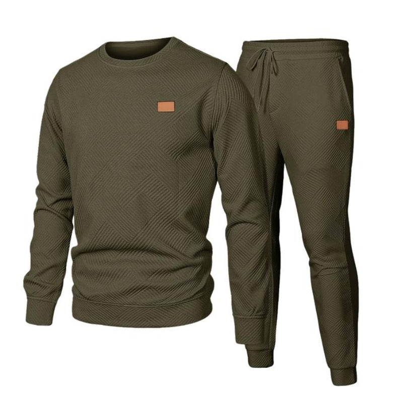 Edward | Textured Two-Piece Tracksuit with Drawstring Joggers
