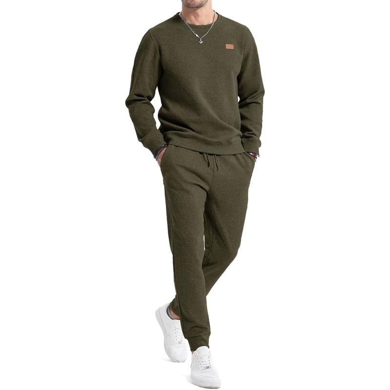 Edward | Textured Two-Piece Tracksuit with Drawstring Joggers