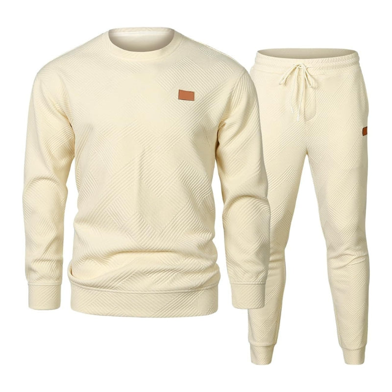 Edward | Textured Two-Piece Tracksuit with Drawstring Joggers