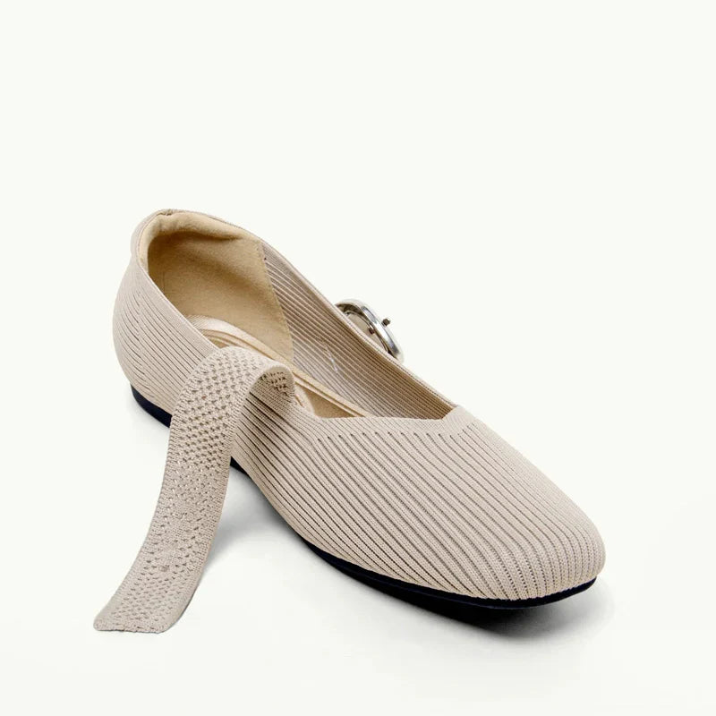 Eleanor | Refined Ribbed Knit Mary Jane Shoes
