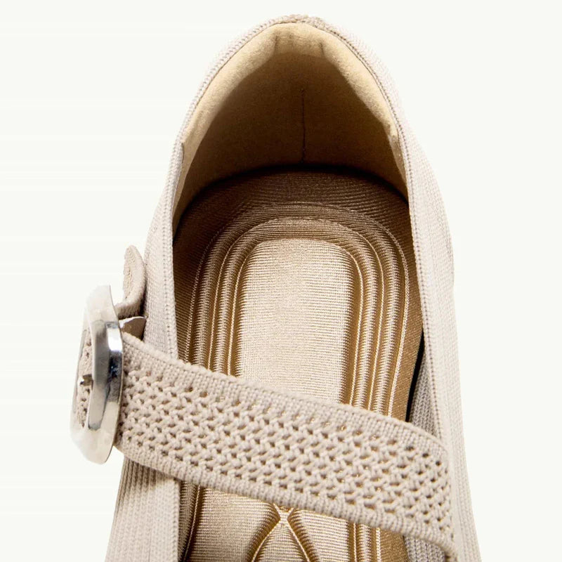 Eleanor | Refined Ribbed Knit Mary Jane Shoes