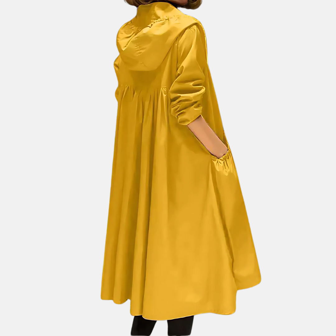 Eleanor | Sophisticated Hooded Waterproof Jacket with Drawstring Waist