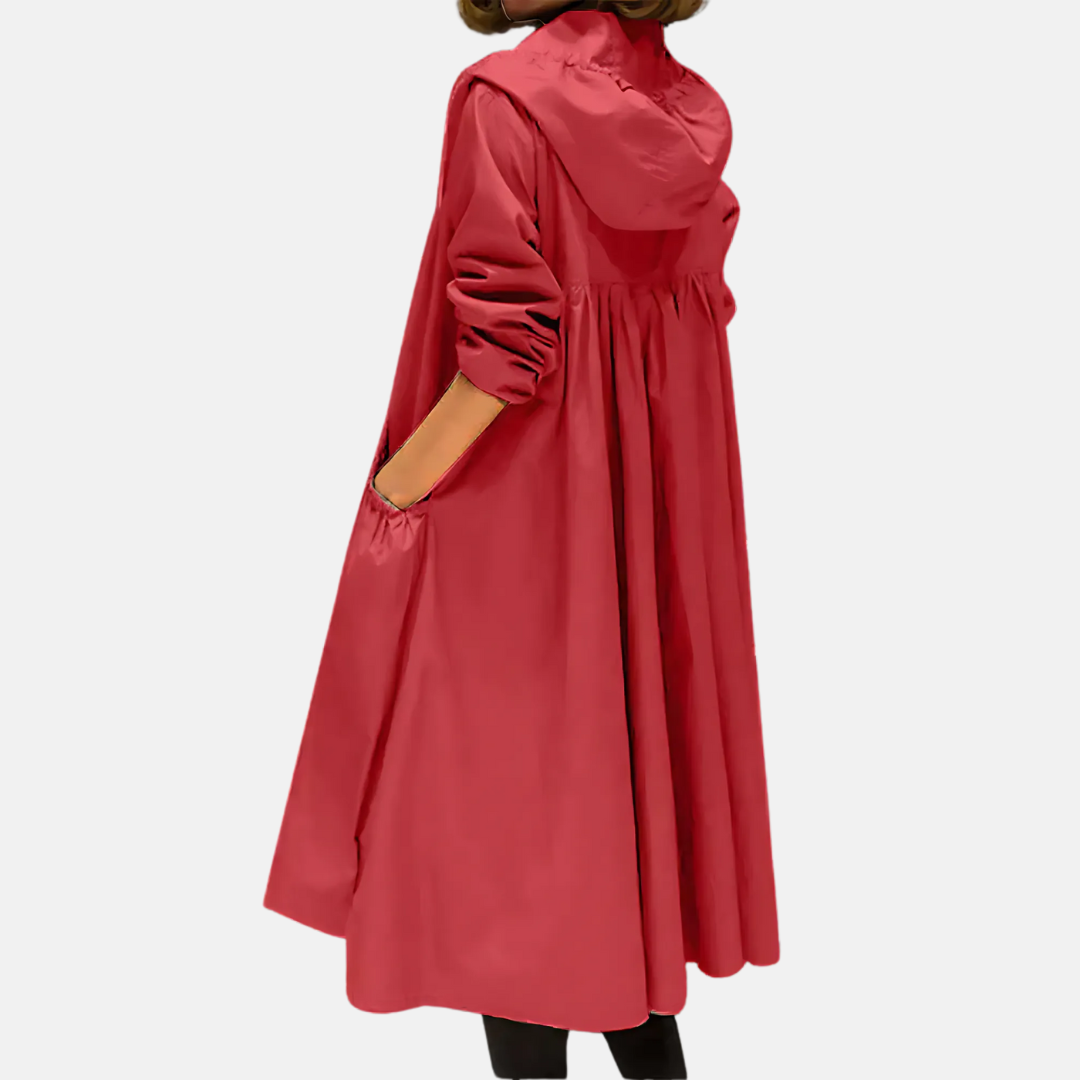 Eleanor | Sophisticated Hooded Waterproof Jacket with Drawstring Waist