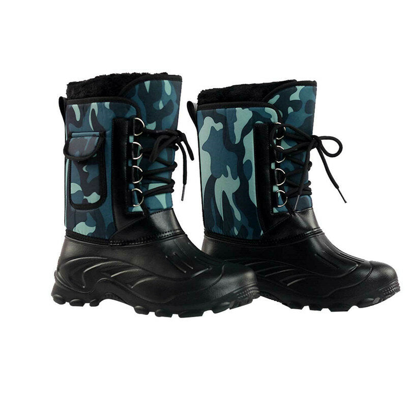 Elias | Refined Waterproof Mens Boots – Mid-Calf Lace-Up Snow Boots