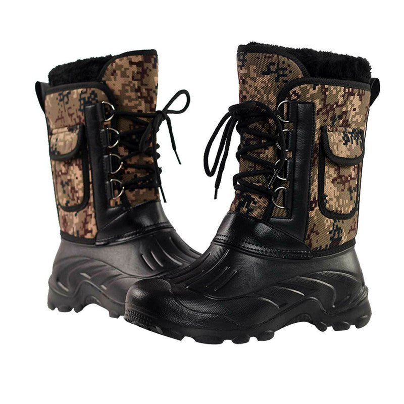 Elias | Refined Waterproof Mens Boots – Mid-Calf Lace-Up Snow Boots