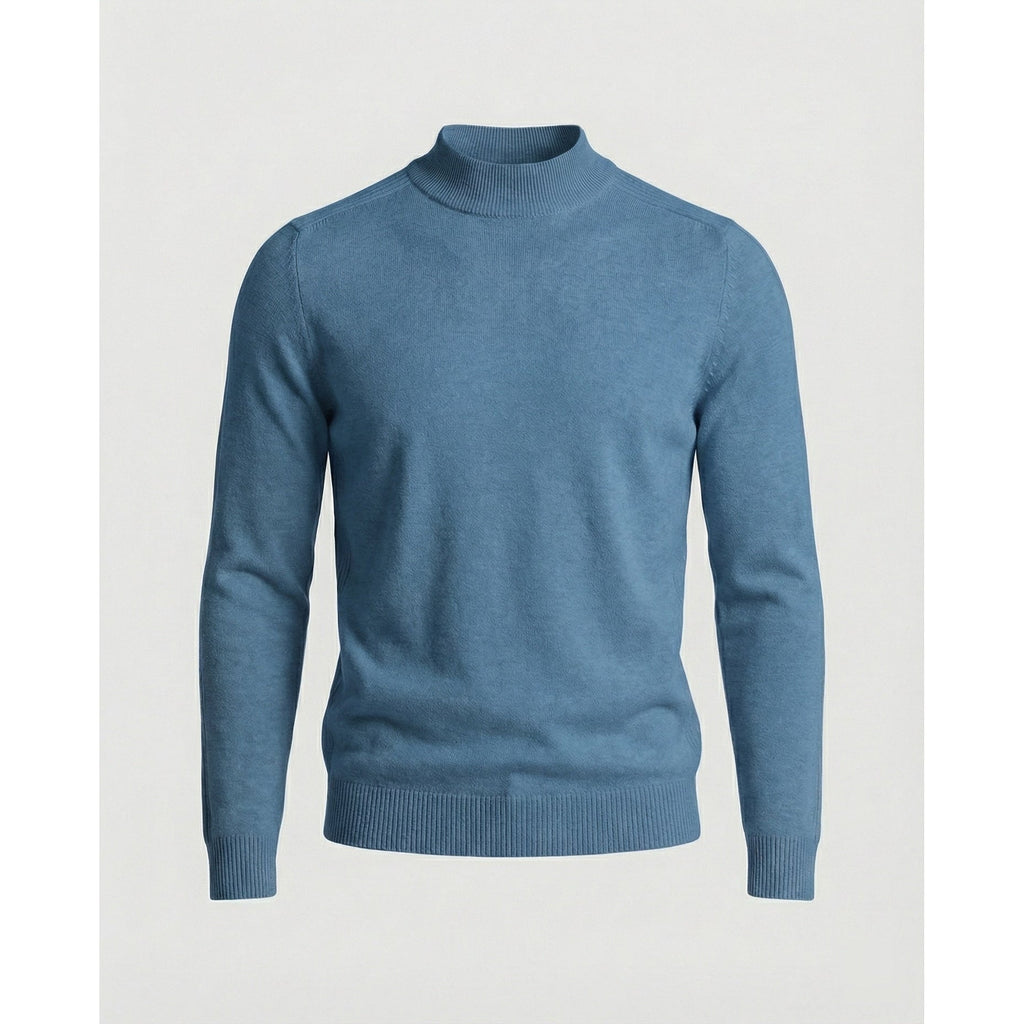 Elias | Sophisticated Mock Neck Mens Knit Jumper